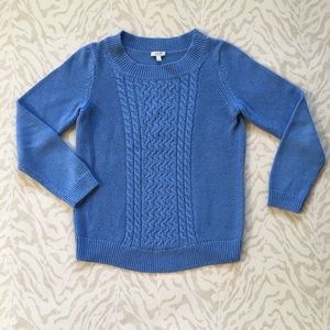 Talbots Blue Cable Knit Sweater. Size Small.